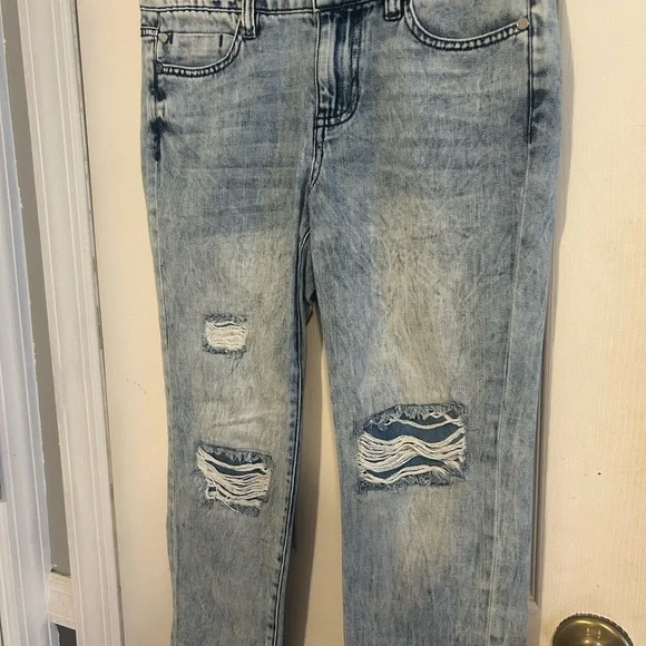 Liverpool Light Blue Ripped Boyfriend Jeans - Picture 2 of 5